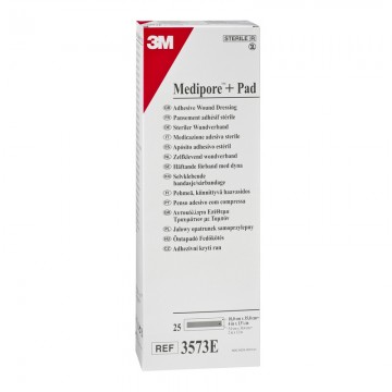 3573Е Повязка адгезивная для покрытия ран Medipore+PAD(Медипор+ПАД), гипоаллергенная размером: 10см х 35см