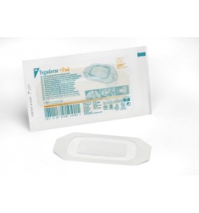 Наклейка прозрачная  пленочная для закрытия ран и фиксации катетеров Tegaderm+Pad(Тегадерм+ПАД),  размером 6 см x 10 см (3584)